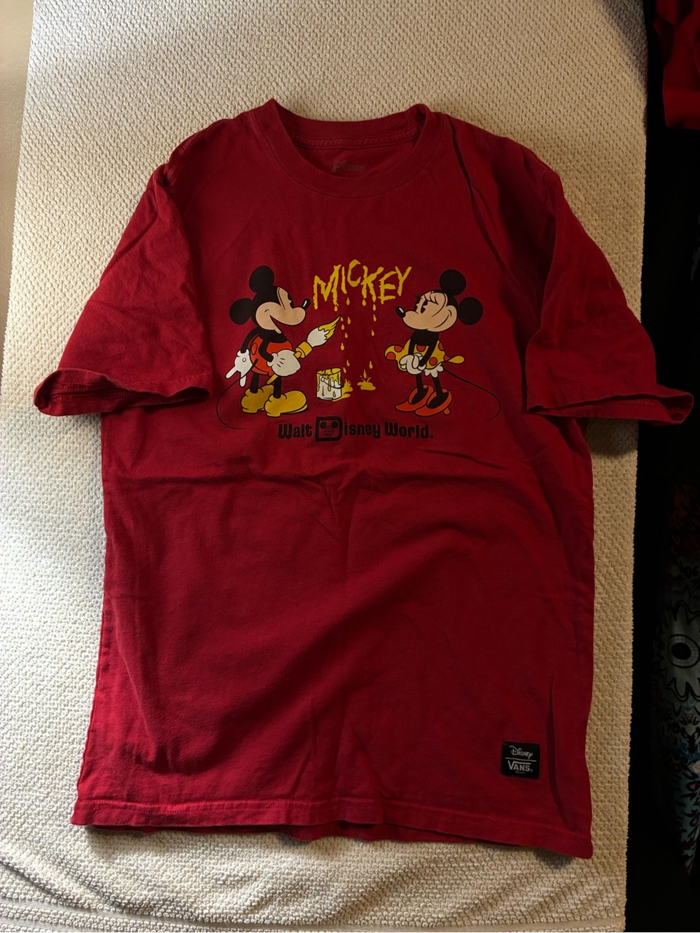Vans Red Mickey Graphic Kids Tee